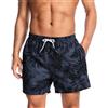 AMZSPORT Costumi da Bagno Uomo Costume Mare Impermeabili Pantaloncini Piscina Beach con Fodera in Mesh e Tasche