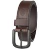 Dickies 100% Leather Jeans Belt with Stitch Design and Prong Buckle 11/2 In.,Brown,40