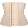 Atbuty Breve Torso Vita Formatori Cincher Corsetto Sottoseno Body Shaper Latex Sport Cintura, Beige (9 '' Torso corto, 9 ossa d'acciaio), Small