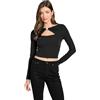 GUESS Donna Top Manica Lunga W6RP11KAQL2 Modal Nero XL