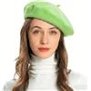 ZLYC Donna Lana Basco Scozzese Stile Francese Berretto