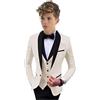 Botong Abito formale con risvolto scialle per ragazzi 3 PC giacca gilet pantaloni ragazzi vestito da festa smoking da sposa vestito per bambini