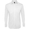 Tina Ferrà Camicia Uomo Elegante Tinta Unita Regular Camicie da Uomo in Cotone Manica Lunga, Camicia Uomo con Bottoni, Camicia Artigianale Sartoria Napoletana (Bianco 45)