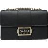 GAÀLLE Gaëlle Paris Chain Shoulder Bag with Metallic Logo - nero, unica