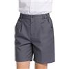 LOLANTA Shorts Scolastici Ragazzi, Shorts Eleganti per Bambini, Pantaloni Completo Formali Estivi Bambini, Pantaloncini Uniforme con Vita Regolabile (Grigio Scuro, 5-6 Anni, 120)