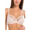Teyli Reggiseni Donna Cotone - Reggiseno Morbido Ferretto - Reggiseno Donna Spalline Regolabili - Reggiseni Finiture in Pizzo Beige 8F