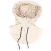 APLVFFZH Hooded Fake Neckwear Gilet Dickey con Cappuccio Removibile Imbottitura in Poliestere E Scaldacollo Antivento Trapuntato Leggero Copricapo, Bianco