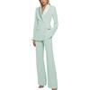 Botong Doppio Petto Donna Smoking 2 PC Business Pantaloni Eleganti Completo Casual Formale Smoking, Menta, XXL
