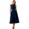 GUESS Donna Vestito Lungo W6GKA0W2353 Cotone Blu Scuro S