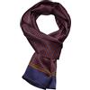 UK_Stone Sciarpa da uomo in 100% pura seta, motivo cachemire a pois, stile vintage, doppio strato, da uomo, Taglia unica