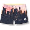 Champion Rochester 1919 MLB Beachshort Costume a Pantaloncino, Rosa all-Over (WL002), S Uomo S23