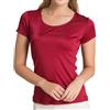 Paradise Silk Pure Silk - Maglietta a maniche corte da donna con scollo rotondo