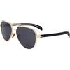 David Beckham Occhiali da Sole DB 1121/G/S GOLD/DARK GREY 61/16/145 uomo