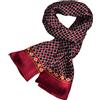 UK_Stone - Foulard da uomo, 100% seta, sciarpa vintage, Motivo ondulato, colore vinaccia, Taglia unica