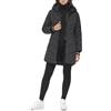 GUESS Cappotto da donna con cappuccio resistente all'acqua per il freddo, nero, X-Large