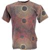 GURU SHOP Tibet & Buddhist Art T-Shirt Fusion Mandala Stonewash Antracite/Arancione, antracite/arancione, M
