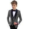 Botong Abito formale con risvolto scialle per ragazzi 3 PC giacca gilet pantaloni ragazzi vestito da festa smoking da sposa vestito per bambini