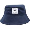 Surf Monkey Bucket Hat Cappello da pescatore uomo/donna senza corda - 100% cotone, Blu navy, S/M