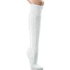 krautwear Calze da uomo e donna bavarese al ginocchio, colore bianco (35-38)