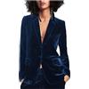 Botong Abito formale da donna in velluto, con risvolto a punta, vestito professionale da lavoro per ufficio, Marina Militare, M