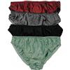 Paradise Silk, Slip da donna, in pura seta, pacchetto convenienza con 4 slip, misure: S, M, L, XL, XXL A Small
