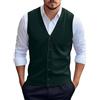 Generisch Gilet Uomo Senza Maniche, Cardigan Con Cerniera Singola E Tasche, Gilet Di Transizione Tinta Unita, Scollo A V, Gilet Invernale, Taglie Forti, Gilet Leggero Per Tempo Libero, Gilet