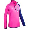 Black Crevice Second Layer, Maglietta da Donna in Micropile, Colore Rosa/Blu Acciaio, 46, Rosa/Blu Acciaio, 44