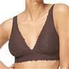 sloggi Donna Zero Feel Lace 2.0 Top, Ebony Brown, S