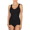 EGI Canotta Donna Spalla Larga Lana Seta Microcostina Elegante Intimo Morbido Made in Italy, Art. 1492 (IT, Testo, L, XL, Regular, Regular, Nero)