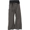 GURU SHOP Pantaloni da pescatore thai in tessuto a righe, in cotone fine, fasciatoio, pantaloni da yoga, uomo/donna, nero/grigio, Taglia unica