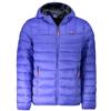 NORWAY NAUTICAL SCHOOL, Piumino da Uomo, Giubbino da Uomo, Giacca Uomo 100gr, Con Cappuccio e Zip, Antivento, Traspirante, Leggera, Calda (IT, Testo, L, Regular, Regular, Bluette)