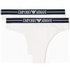 Emporio Armani Mezza Slip Donna, Bianco, L