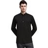 SKAVIJ Uomini Cotone Corto Kurta Camicia Il Giro Collo Tunica Vestibilità Regolare (nero, x-large)