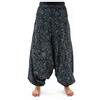 FANTAZIA Harem - Harem unisex elastico, a spirale etnica chic, invernale, taglia unica, colore: nero