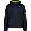 CMP Giacca in Light Softshell con Cappuccio Staccabile da Uomo