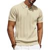 PJ PAUL JONES Polo da uomo a maniche corte casual a coste da golf magliette, Albicocca, S