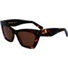 Salvatore Ferragamo SF929SN 242 Dark Tortoise Sunglasses Woman ZYL, Butterfly, 55