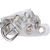 INOGIH Plastic-Grommet-Belt - Cintura in vita trasparente con fibbia ad ardiglione, da donna