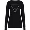 GUESS Donna Maglia A Girocollo W6RR49Z2NQ2 Viscosa Nero XL