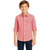 Bienzoe Ragazzi Cotone Plaid Roll Up Camicie
