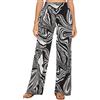 EXCHIC Donne Gamba Dritta Sciolto Boho Yoga Pantaloni Casual Elastico Vita Pantaloni con Tasche (XXL, Series 2#12)