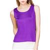 Paradise Silk Canottiera senza maniche da donna, 100% seta Purple L