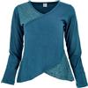 GURU SHOP GURU-SHOP, Camicia Manica Lunga Boho-Chic, Cotone, Maglioni, Felpe a Maniche Lunghe Magliette