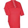 Fruit of The Loom Valueweight 5 Pack, T-Shirt Uomo, Rosso (Red 40), Large
