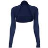 krautwear - Bolero da Donna a Maniche Lunghe in Viscosa, in Tinta Unita, per Matrimoni, Navy-Blu
