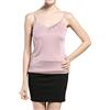 Paradise Silk Pure Silk Knit Womens pizzo canotta canotta con scollo a V Gomma rossa M