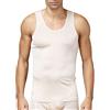 Paradise Silk Canotta da uomo in maglia di seta pura tinta unita US S M L, Beige, M