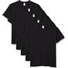 Fruit of the Loom Iconic Tee, Lightweight Ringspun 5 Pack, T-Shirt Uomo, Nero (Black 36), Small