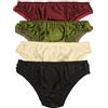 Paradise Silk, Slip da donna, in pura seta, pacchetto convenienza con 4 slip, misure: S, M, L, XL, XXL B X-Large