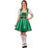 I LOVE FANCY DRESS LTD Vestito da donna per San Patrizio, stampa trifoglio verde, con corsetto e cintura, costume da leprechaun irlandese di rugby e football